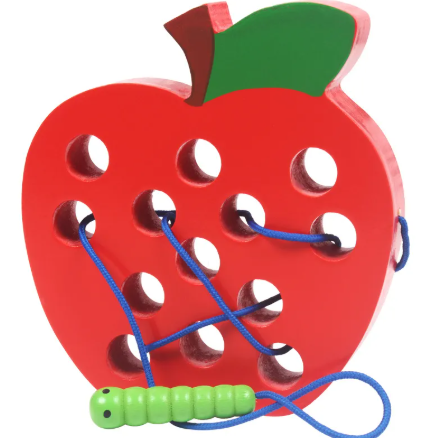 Wooden Threading Toy for Fine Motor Skills & Hand-Eye Coordination