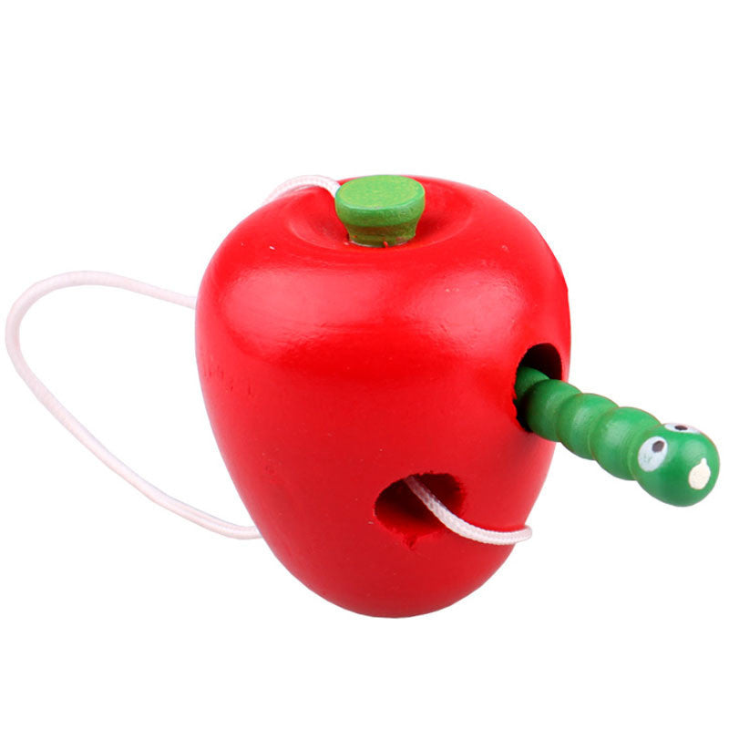 Wooden Fruit Lacing Toy for Fine Motor Skills & Early Learning